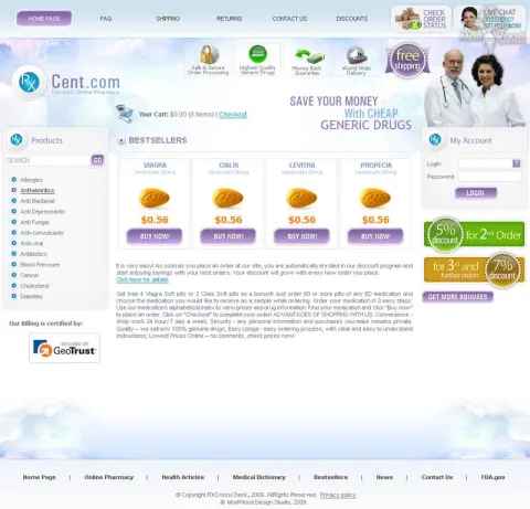 RXCent - продаж медыкаментаў анлайн