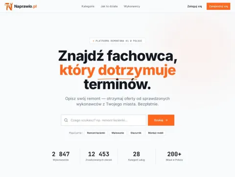 Naprawio.pl - платформа для пошуку майстроў па рамонце ў Польшчы