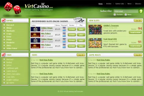 VirtCasino.com - зручныя агляды і рэйтынгі анлайн-казіно